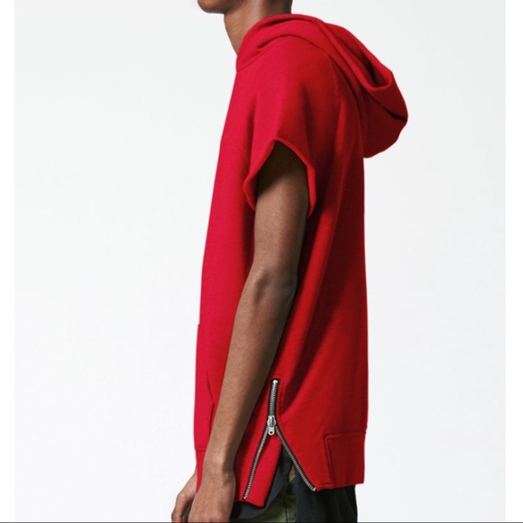 fear of god red hoodie